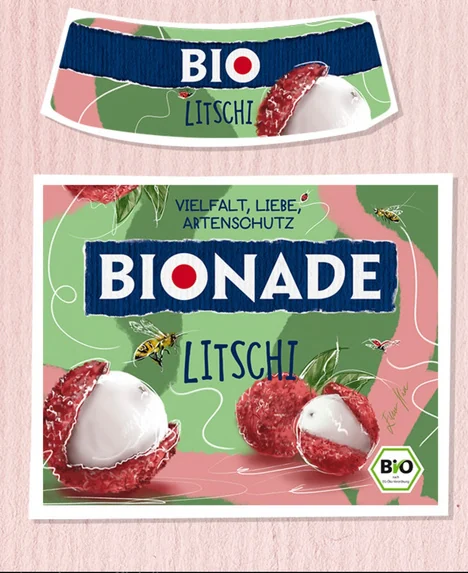 Etikett und Halsbanderole.
