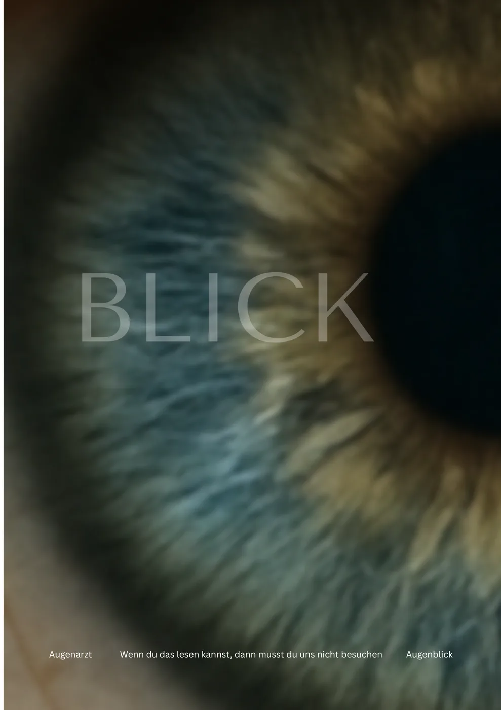 Plakat Augenblick, Close-up.